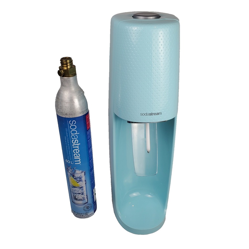 SodaStream Fizzi Icy Blue Sparkling Water Machine w/ C02 Tank - Tested